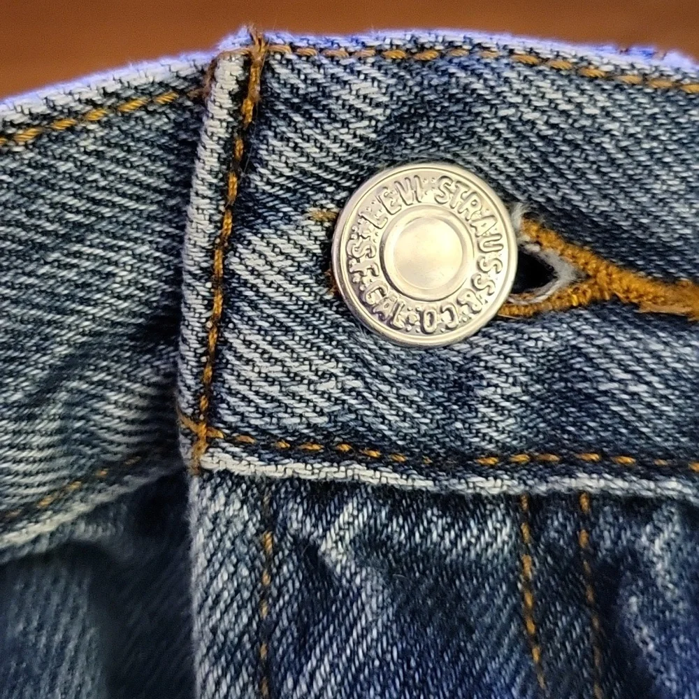 Levi's 505 regular fit denim blue jeans straight 100% cotton medium wash 40x30…